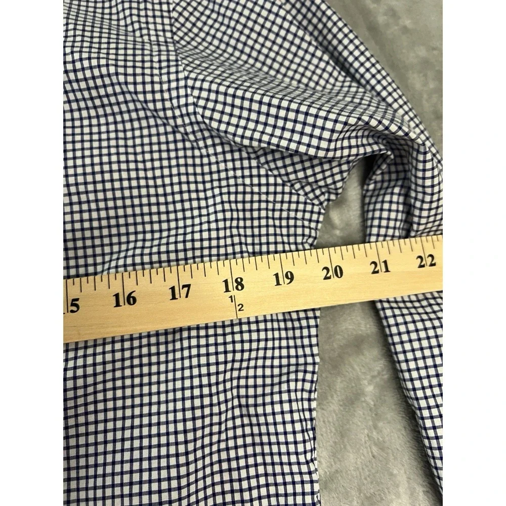 Polo Ralph Lauren Mens Shirt 15 38 Blue White Check Button Up Long Sleeve